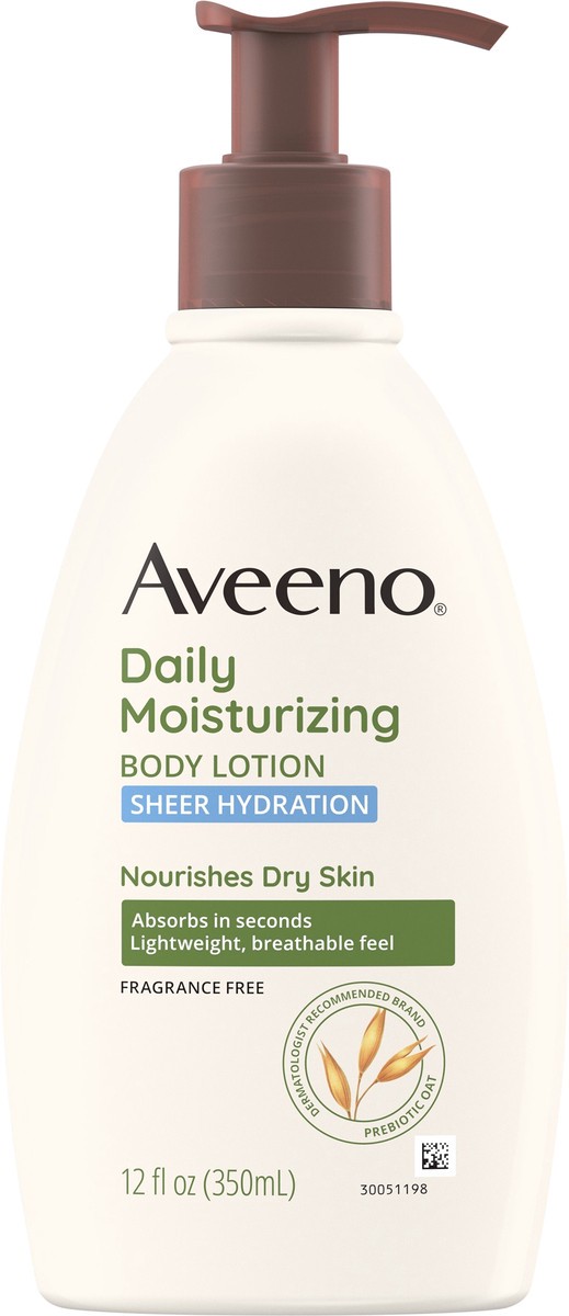 slide 2 of 7, Aveeno Active Naturals Daily Moisturizing Lotion Sheer Hydration, 12 fl oz