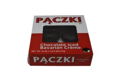 Clyde's Donuts Chocolate Iced Bavarian Crème Paczki, 4 Count - 18 oz