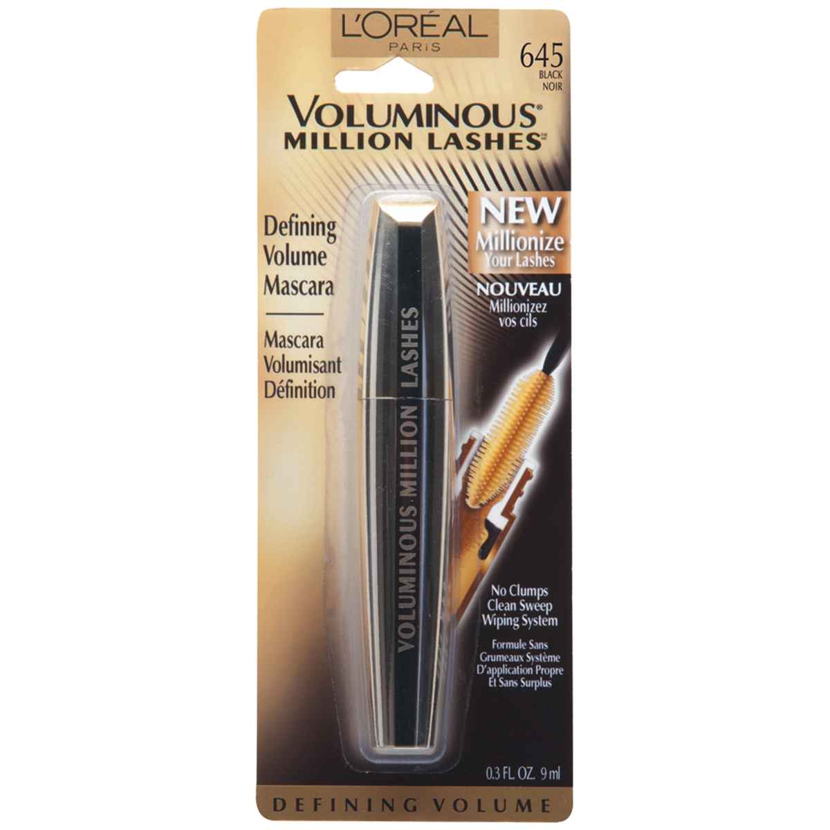 slide 1 of 3, L'Oreal Paris Voluminous Million Lashes Black Mascara - 0.3 Oz, 0.3 oz