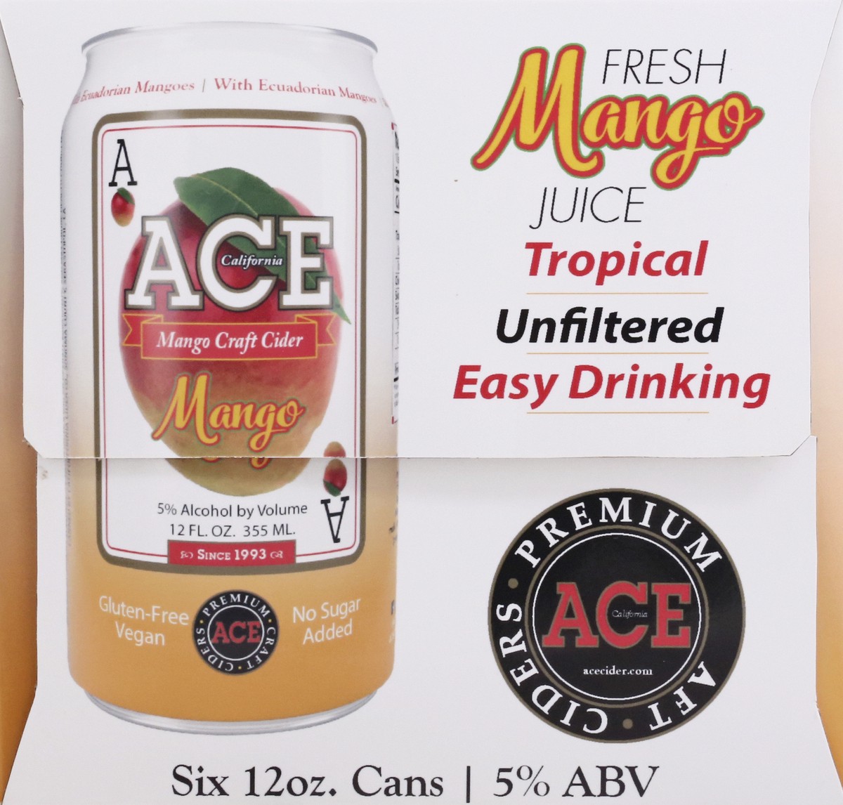 slide 11 of 12, Ace Ciders Mango Cider, 6 ct; 12 fl oz