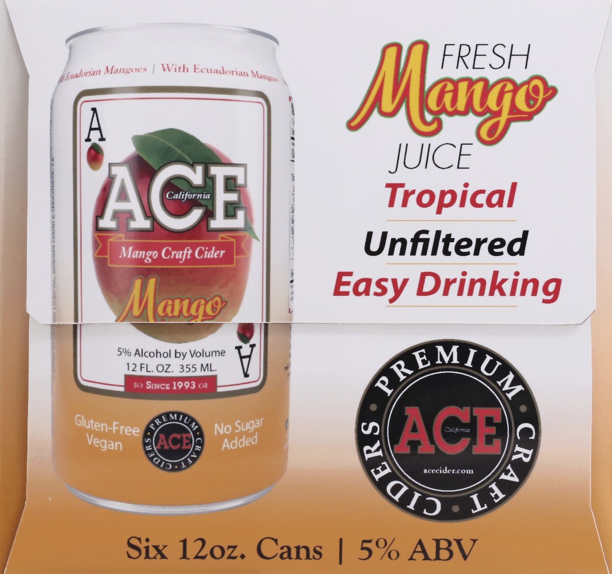 slide 4 of 12, Ace Ciders Mango Cider, 6 ct; 12 fl oz