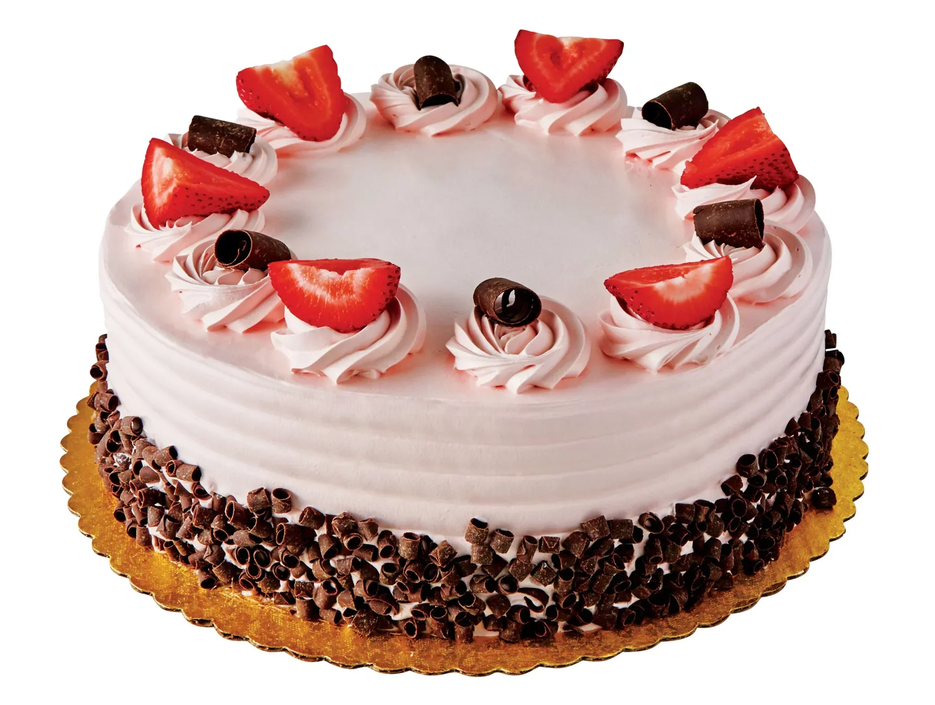 slide 1 of 1, H-E-B Bakery Strawberry Bettercreme Chocolate Cake, 10 in