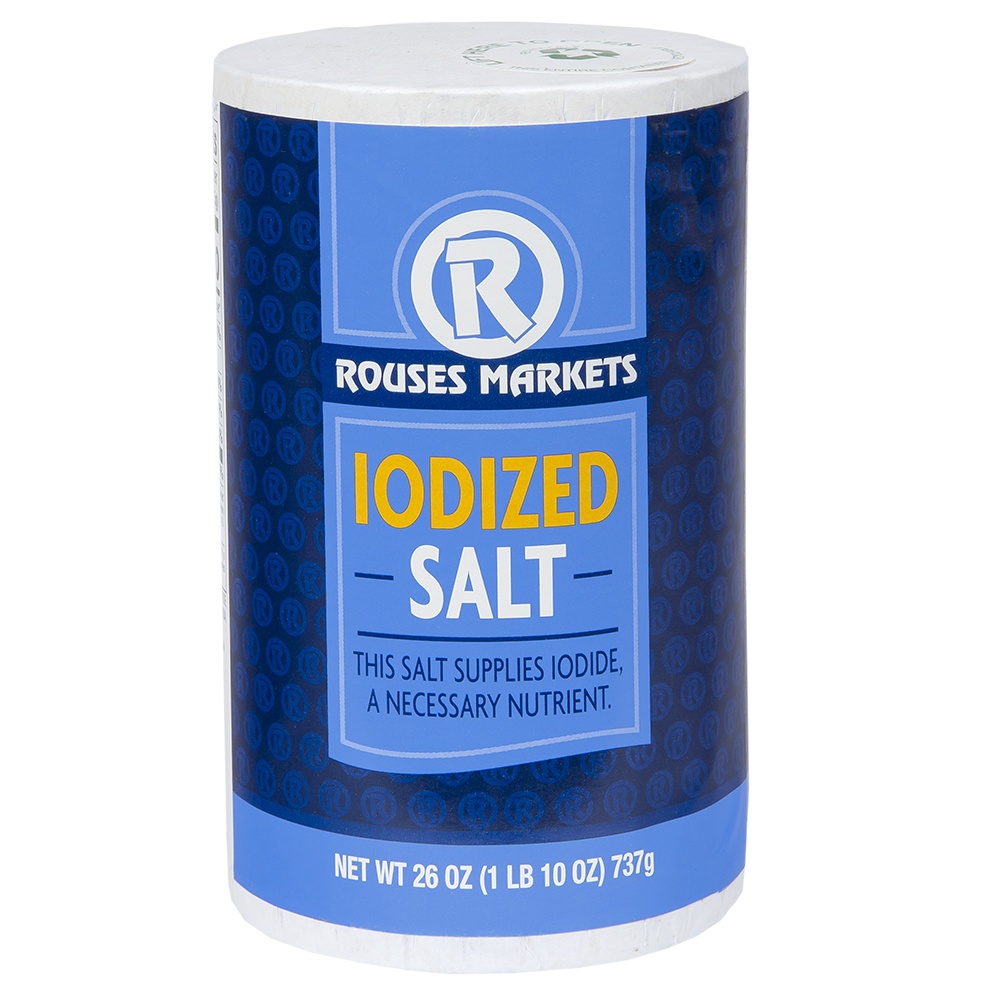 slide 1 of 1, Rouses Iodized Salt, 26 oz