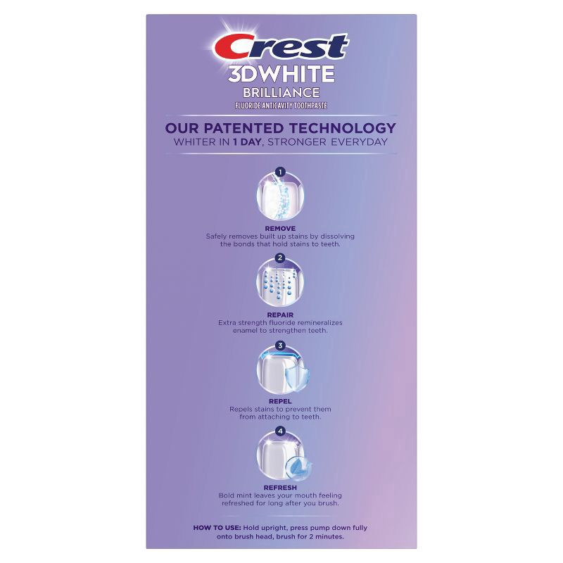 slide 7 of 12, Crest 3D White Deep Stain Remover Daily Toothpaste Dazzling Mint - 3.1oz, 3.1 oz