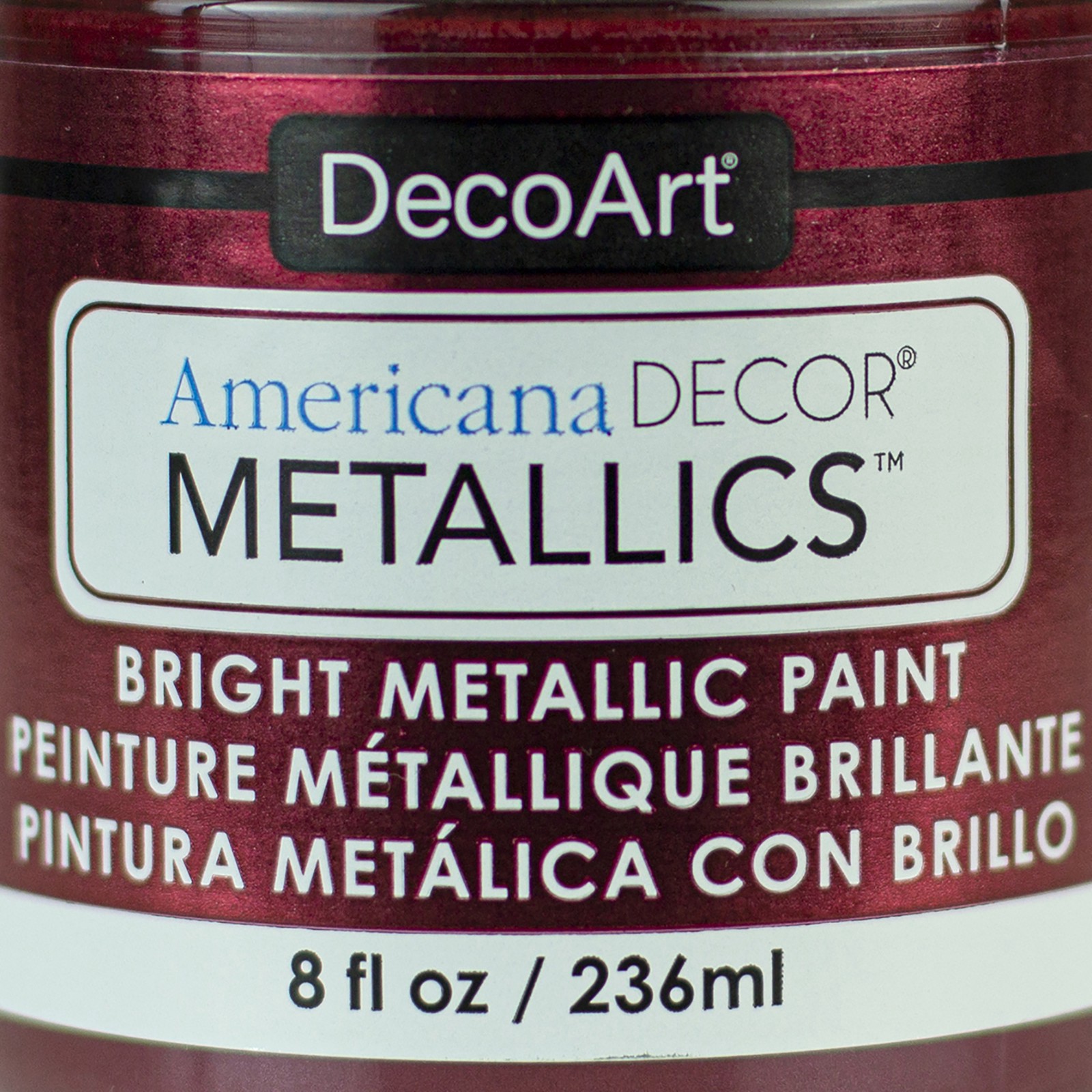 slide 2 of 3, Decoart Americana Decor Metallics Paint, 8 fl oz