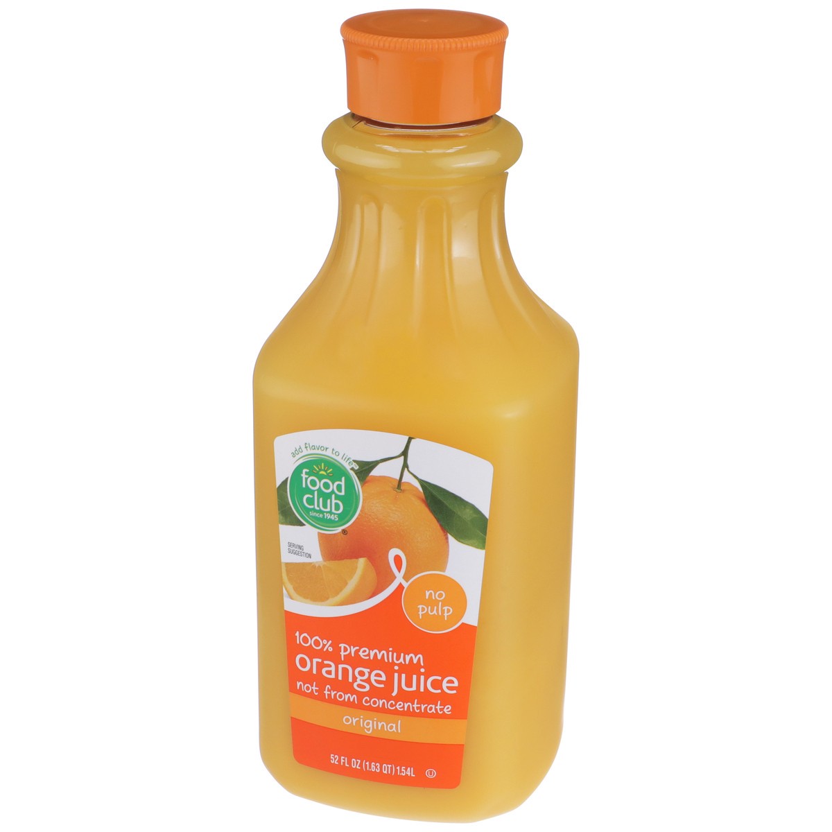 slide 2 of 9, Food Club Not from Concentrate Orange Juice - 52 oz, 52 oz