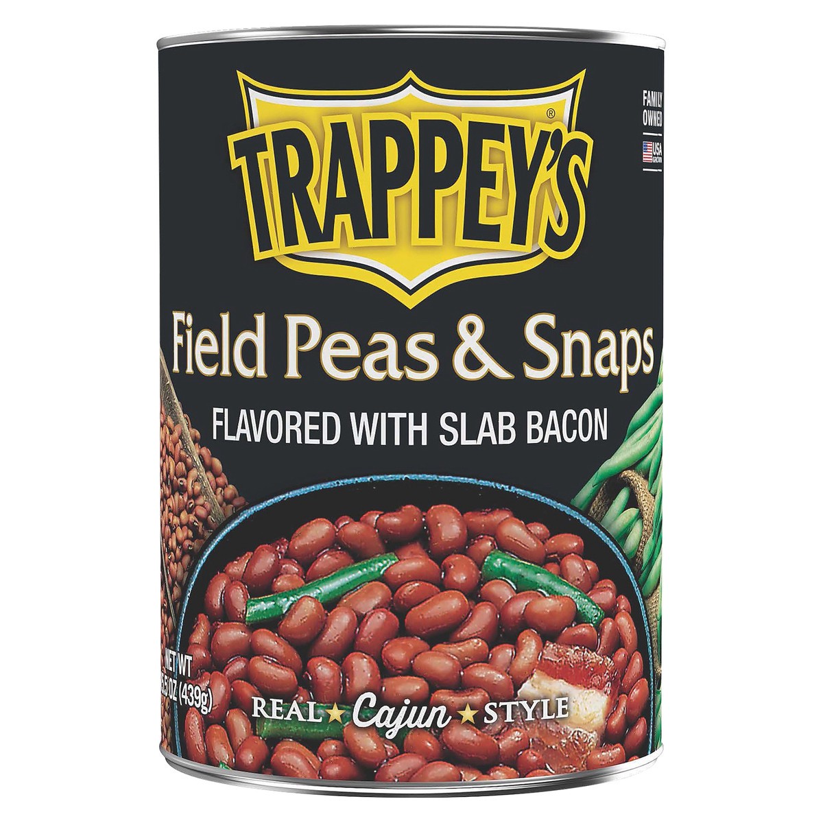 slide 8 of 10, Trappey's Flavored with Slab Bacon Field Peas & Snaps 15.5 oz, 15.5 oz