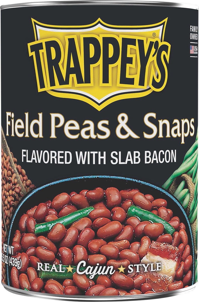 slide 6 of 10, Trappey's Flavored with Slab Bacon Field Peas & Snaps 15.5 oz, 15.5 oz