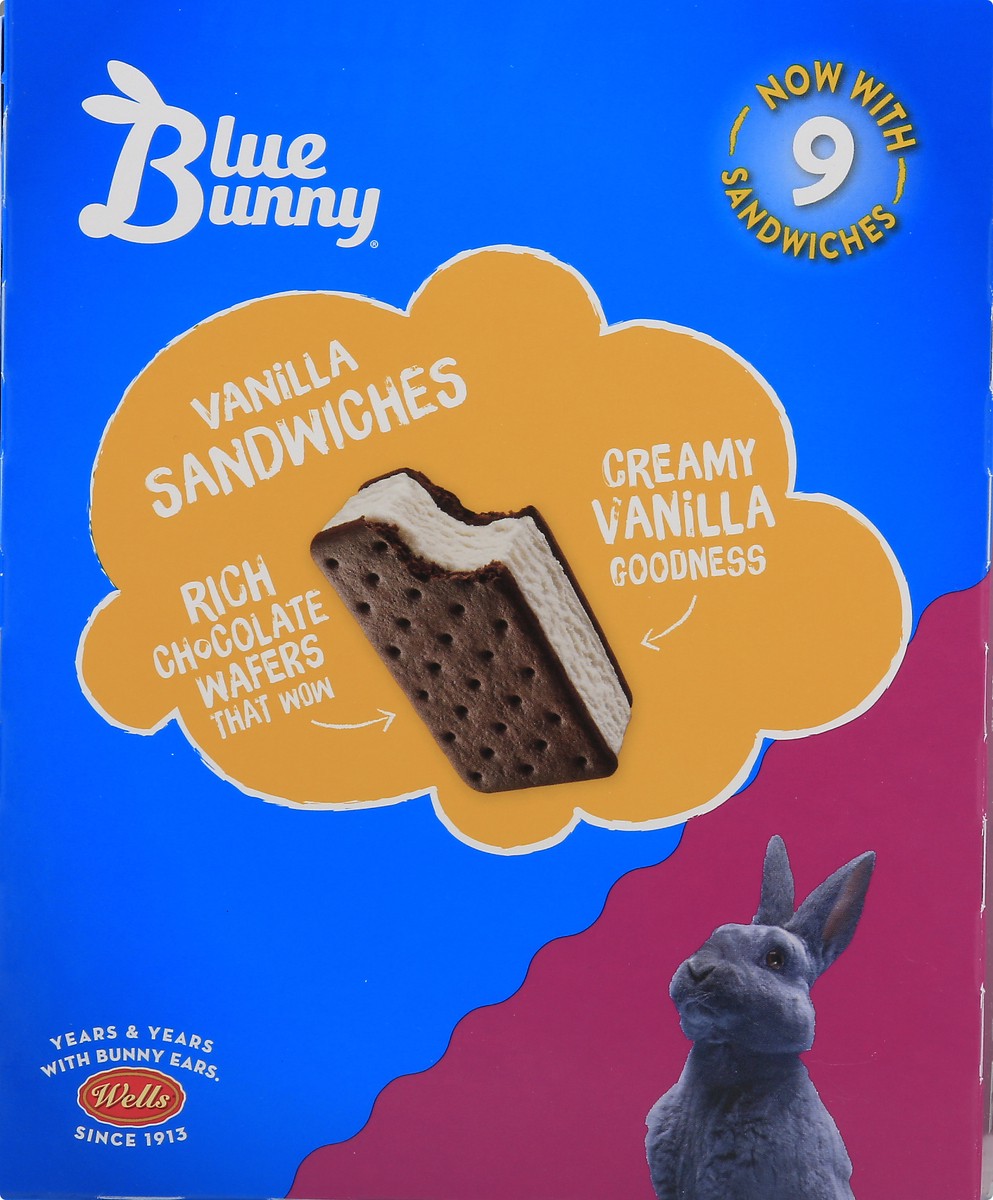 slide 3 of 13, Blue Bunny Vanilla Ice Cream Sandwiches 9.0 ea, 9 ct