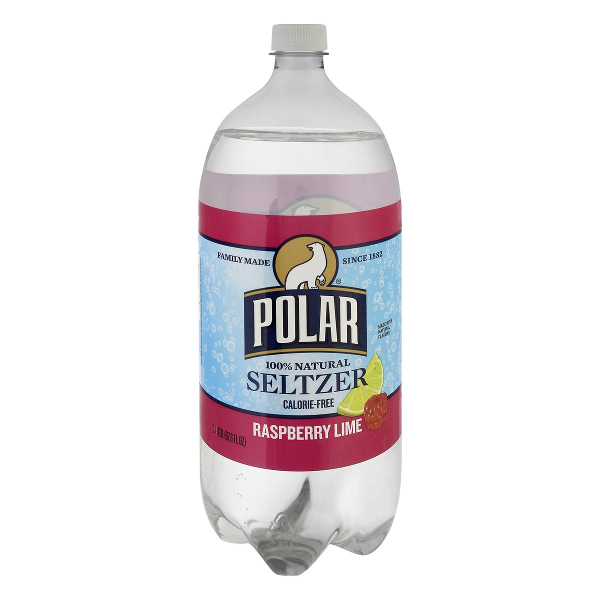 slide 9 of 13, Polar 100% Natural Raspberry Lime Seltzer 2 lt, 2 liter