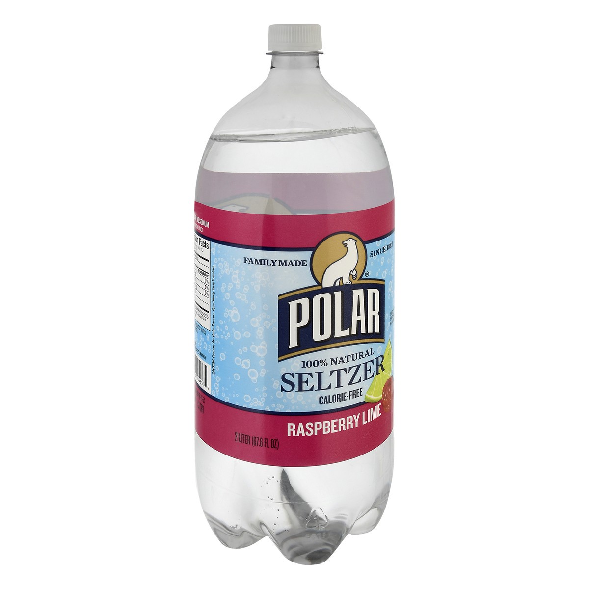 slide 12 of 13, Polar 100% Natural Raspberry Lime Seltzer 2 lt, 2 liter