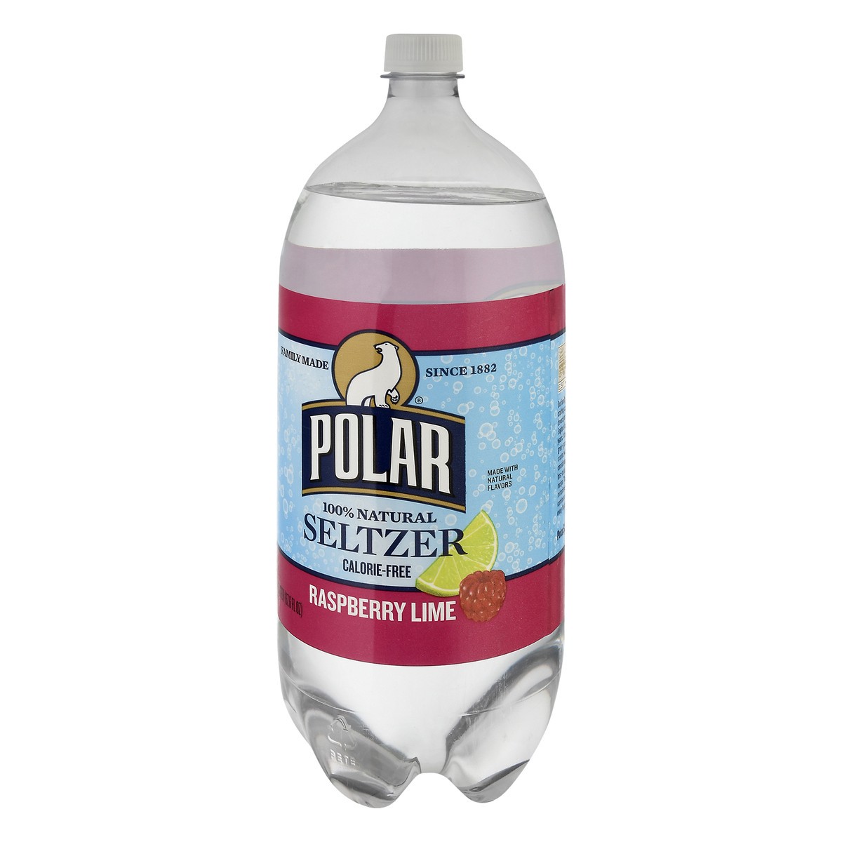 slide 5 of 13, Polar 100% Natural Raspberry Lime Seltzer 2 lt, 2 liter