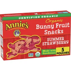 Annie's Homegrown Organic Bunny Summer Strawberry Fruit Snacks