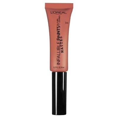 slide 1 of 1, L'Oréal Paris Infallible Matte Lip Paints - 344 Peach Pit, 0.27 oz