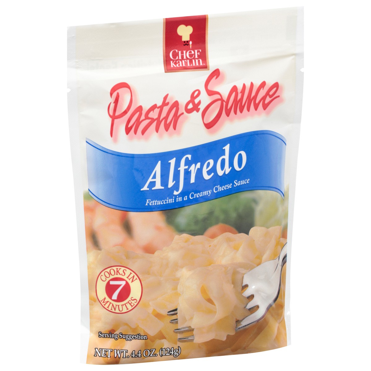 slide 9 of 13, Chef Karlin Alfredo Pasta & Sauce 4.4 oz, 4.4 oz