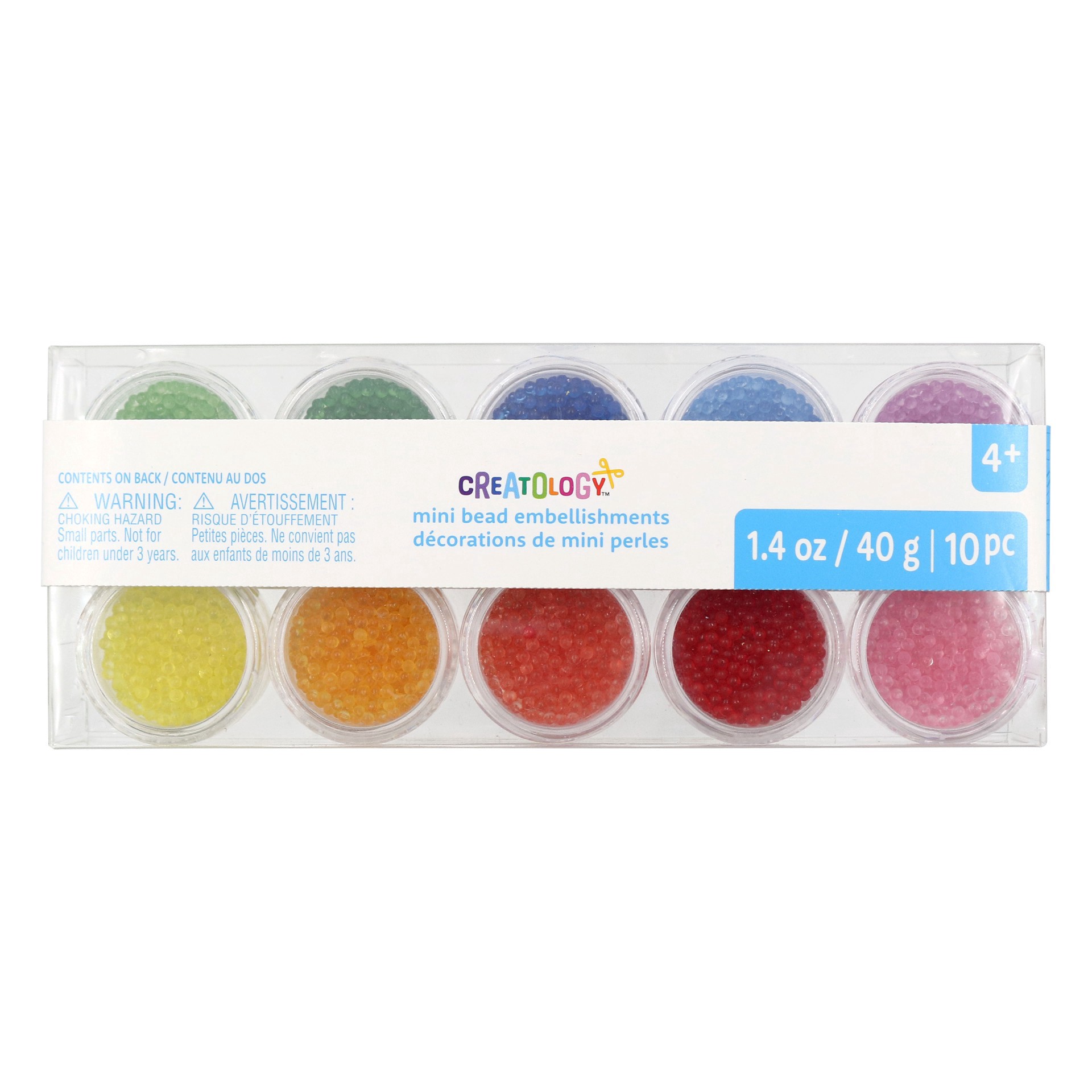 slide 3 of 3, Transparent Mini Bead Embellishments By Creatology, 1.5 oz