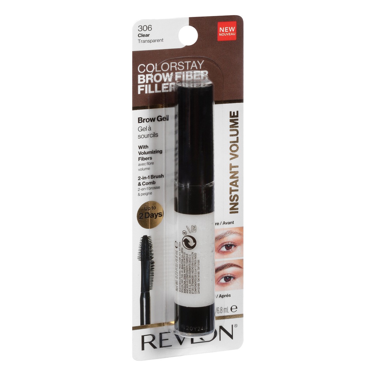 slide 3 of 9, Revlon ColorStay Clear 306 Brow Fiber Filler 0.23 oz, 0.23 fl oz