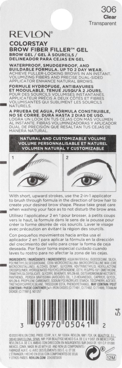 slide 6 of 9, Revlon ColorStay Clear 306 Brow Fiber Filler 0.23 oz, 0.23 fl oz