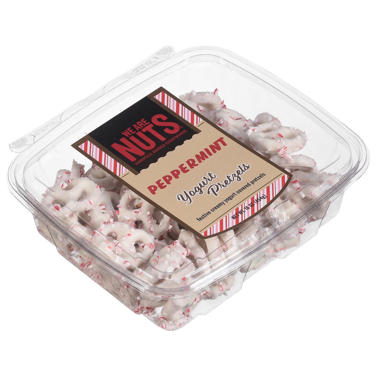slide 4 of 4, We Are Nuts Peppermint Yogurt Pretzels 16 oz, 16 oz