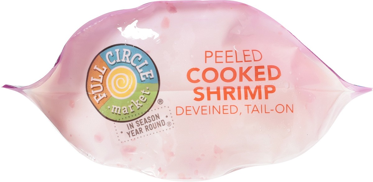 slide 8 of 14, Full Circle Market Tail-On Deveined Peeled Cooked Shrimp 16 oz, 16 oz