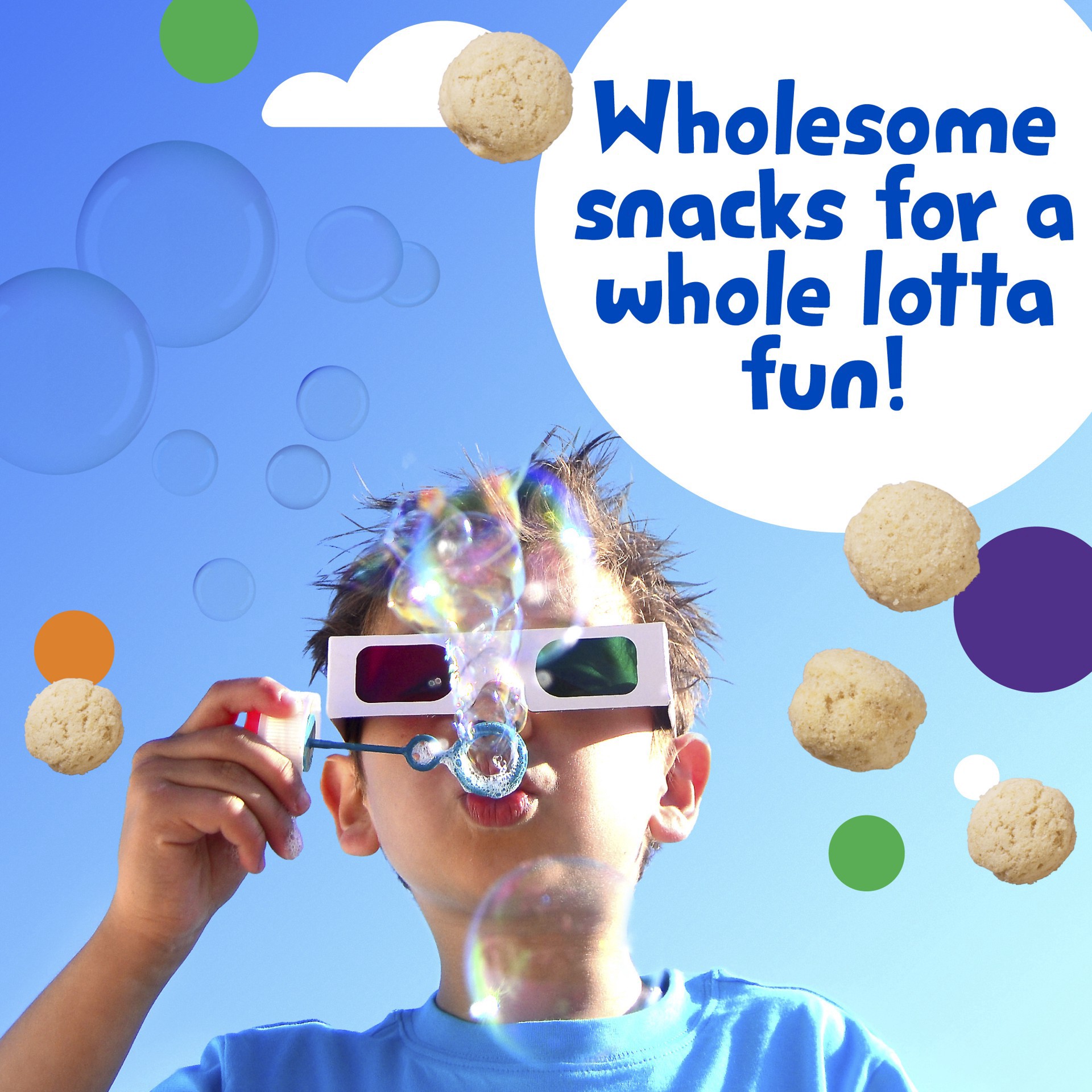 slide 5 of 7, Get'ems! from Gerber Carrot Ranch Roundos Puffs Snacks, Kids Snack Made with Whole Grain Quinoa, Calcium to Support Strong Bones, 2.25 oz