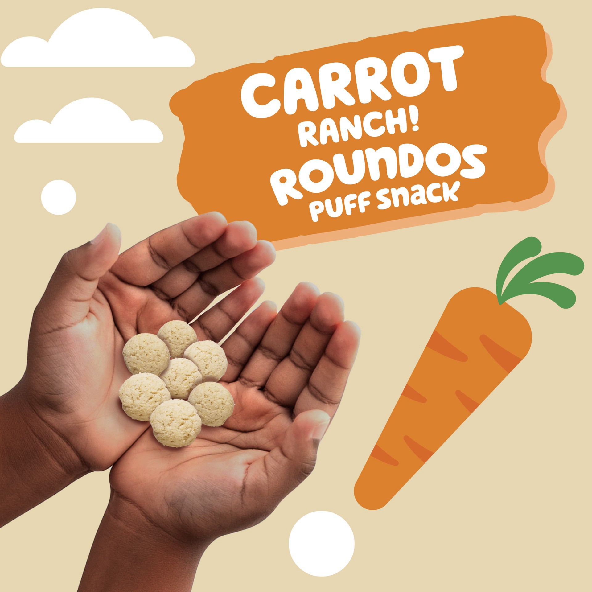 slide 6 of 7, Get'ems! from Gerber Carrot Ranch Roundos Puffs Snacks, Kids Snack Made with Whole Grain Quinoa, Calcium to Support Strong Bones, 2.25 oz