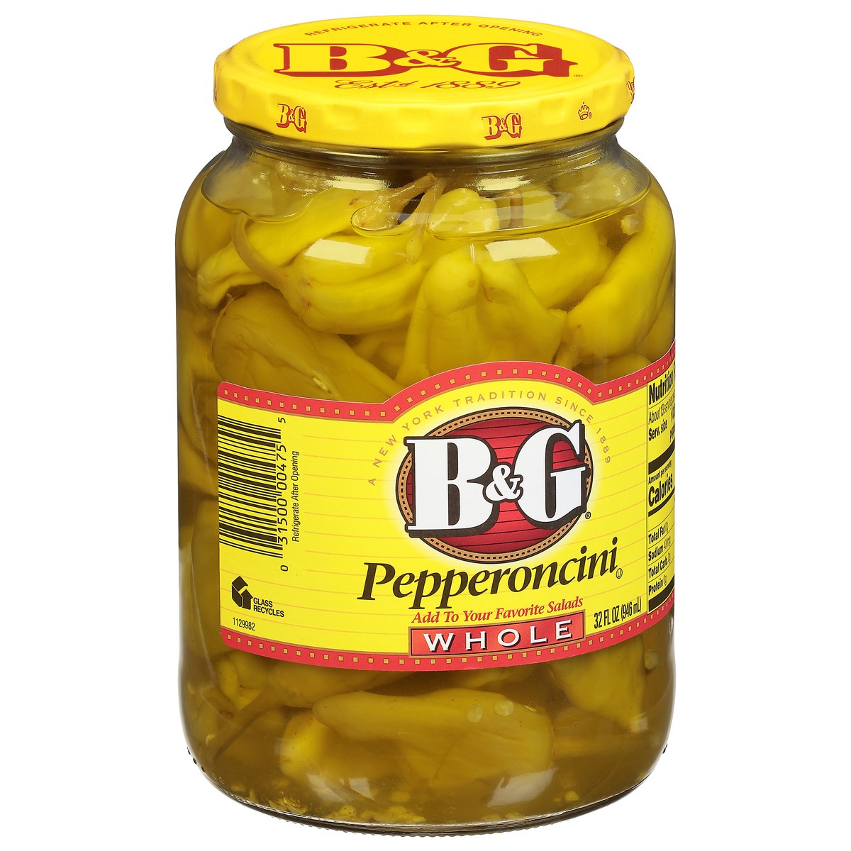 slide 12 of 12, B&G Whole Pepperoncini Pickles 32 fl oz, 32 fl oz