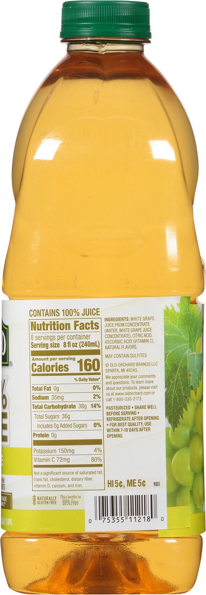 slide 5 of 14, Old Orchard 100% White Grape Juice - 64 fl oz, 64 fl oz