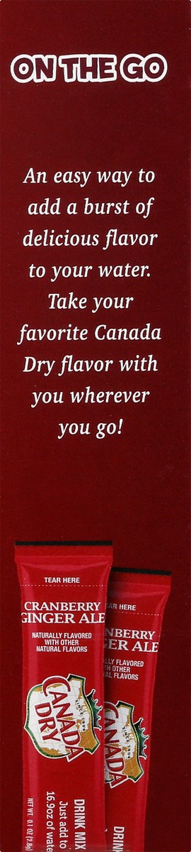 slide 6 of 13, Canada Dry Sugar Free On The Go Cranberry Ginger Ale Drink Mix Packets - 6 ct, 6 ct