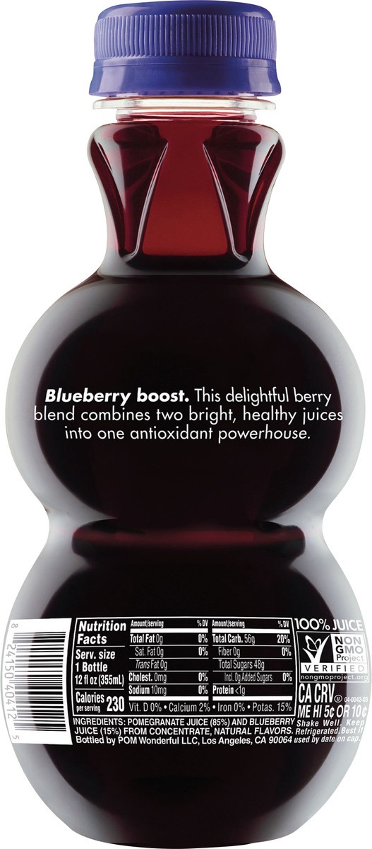 slide 2 of 3, POM Wonderful Antioxidant Superpower Pomegranate Blueberry 100% Juice - 12 oz, 12 oz