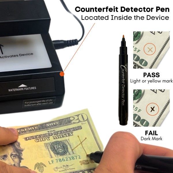 slide 8 of 10, Dri-Mark Tri-Test Ultraviolet Counterfeit Detector, 1 ct