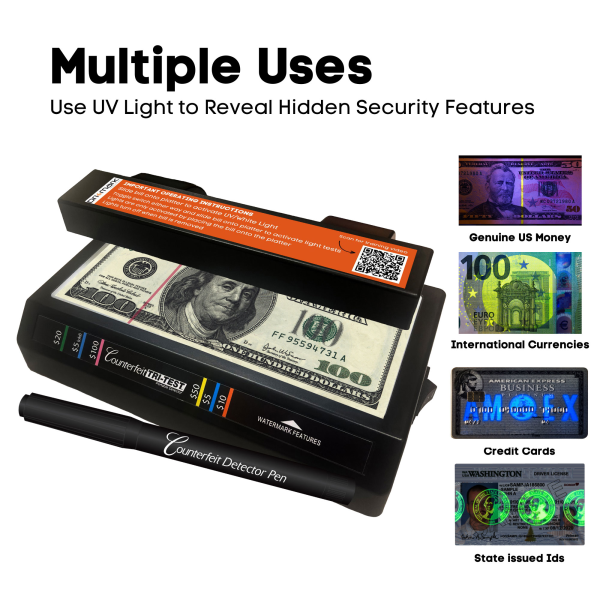 slide 9 of 10, Dri-Mark Tri-Test Ultraviolet Counterfeit Detector, 1 ct