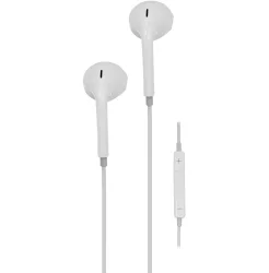 Acoustix Stereo Earbuds With Microphone - White