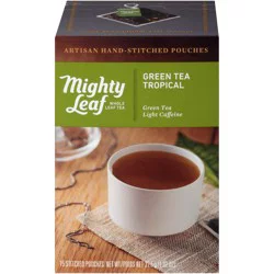 Mighty Leaf Green Tea Tropical Stitched Pouches - 15 ct