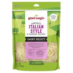 Giant Eagle Shredded Italian 6 Cheese Blend
