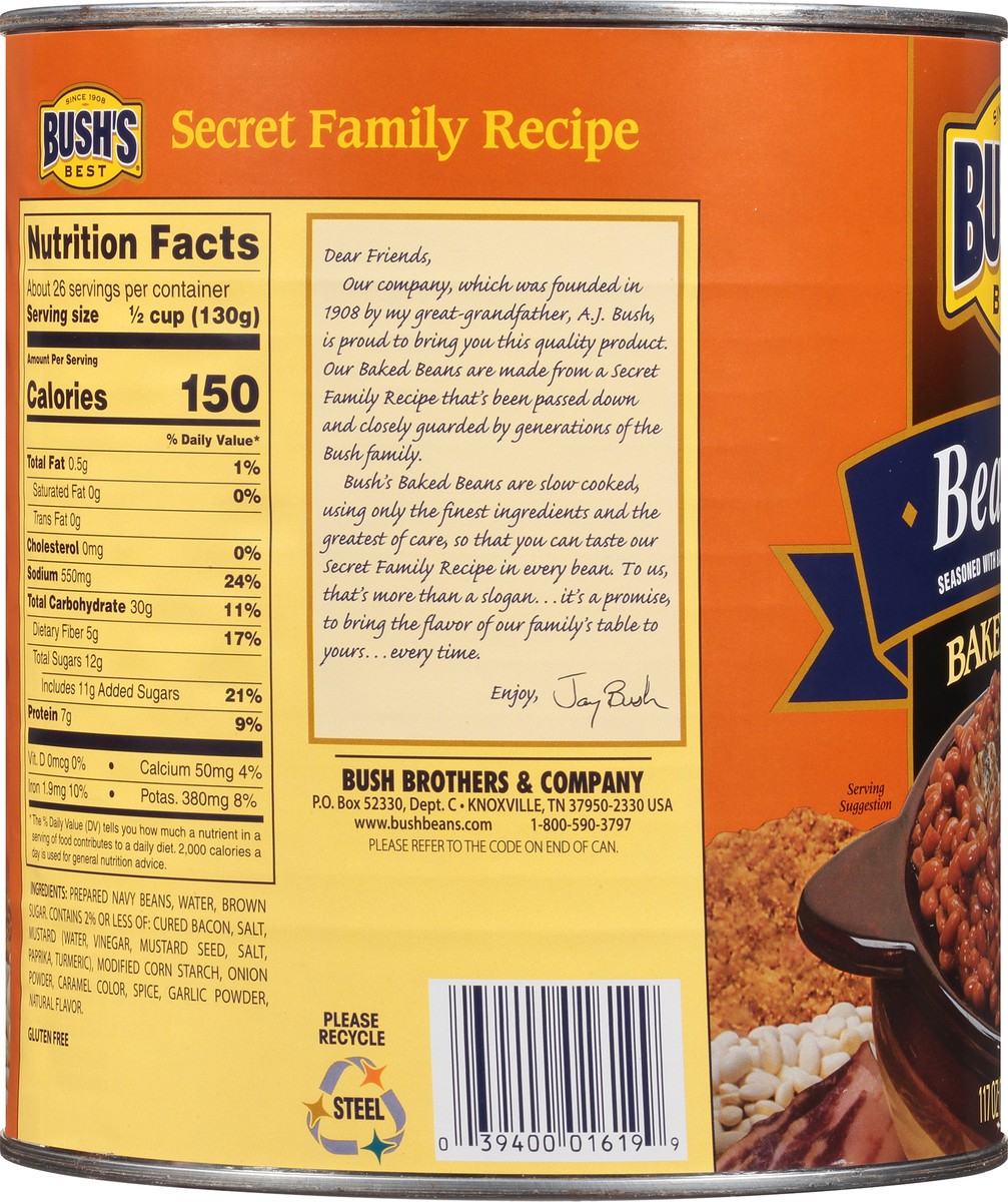 slide 8 of 8, Bush's Best Bush's Bean Pot Baked Beans 117 oz, 117 oz