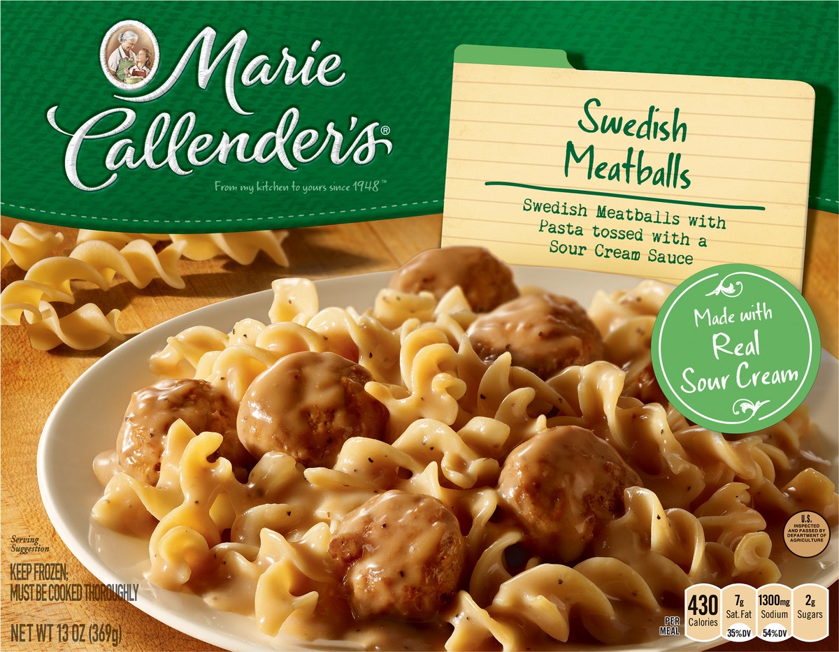 slide 3 of 14, Marie Callender's Swedish Meatballs 13 oz, 13 oz