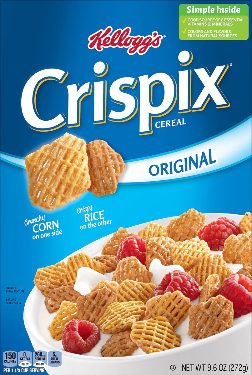 slide 5 of 8, Crispix Kellogg's Crispix Cold Breakfast Cereal Original, 9.6 oz, 9.6 oz