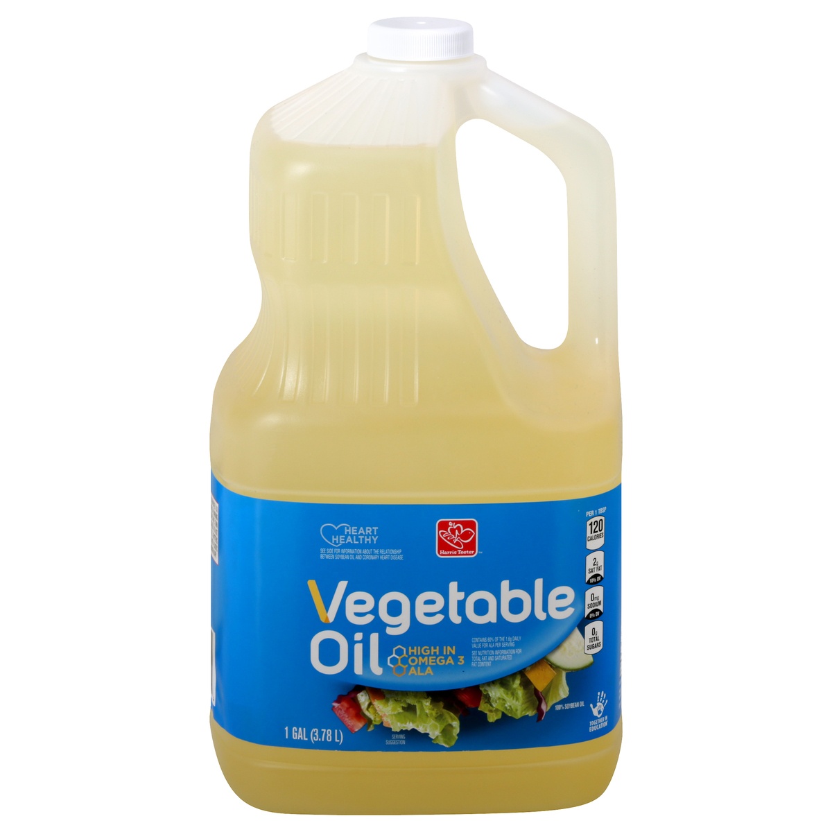 slide 1 of 10, Harris Teeter Pure Vegetable Oil, 128 oz