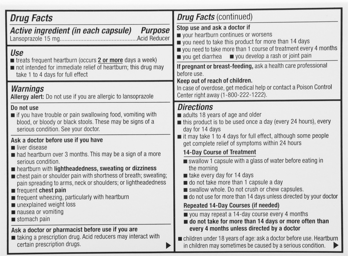 slide 4 of 9, TopCare Lansoprazole 15Mg, 14 ct