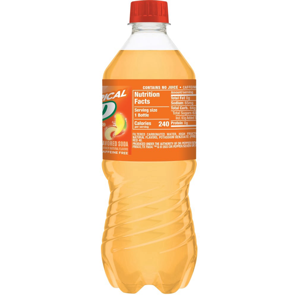 slide 6 of 6, 7Up Tropical Caffeine Free Soda Bottle, 20 fl oz