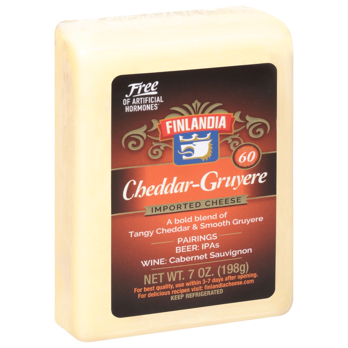 slide 9 of 9, Finlandia Cheddar Gruyere Chunk, 7 oz