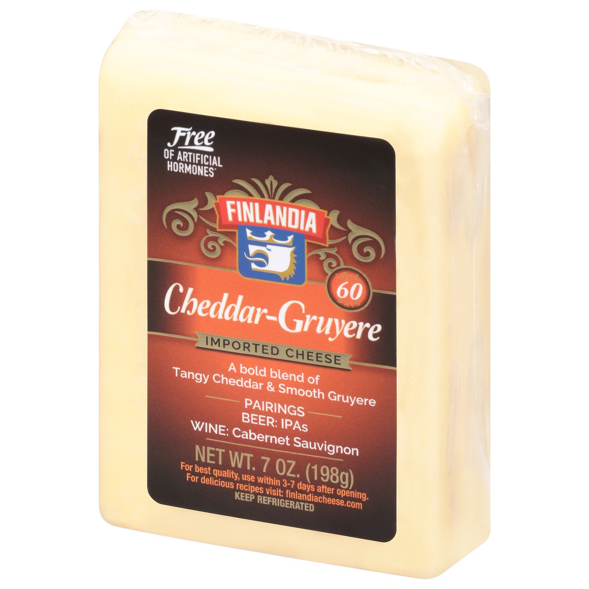 slide 3 of 9, Finlandia Cheddar Gruyere Chunk, 7 oz