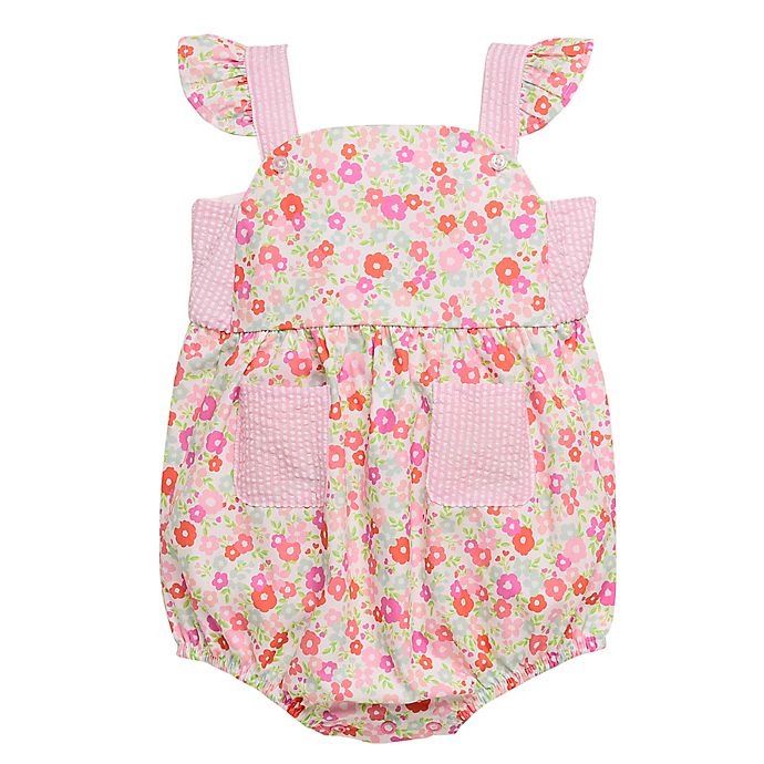 slide 1 of 1, Baby Starters Newborn Floral Bubble Romper - Red/Pink, 1 ct