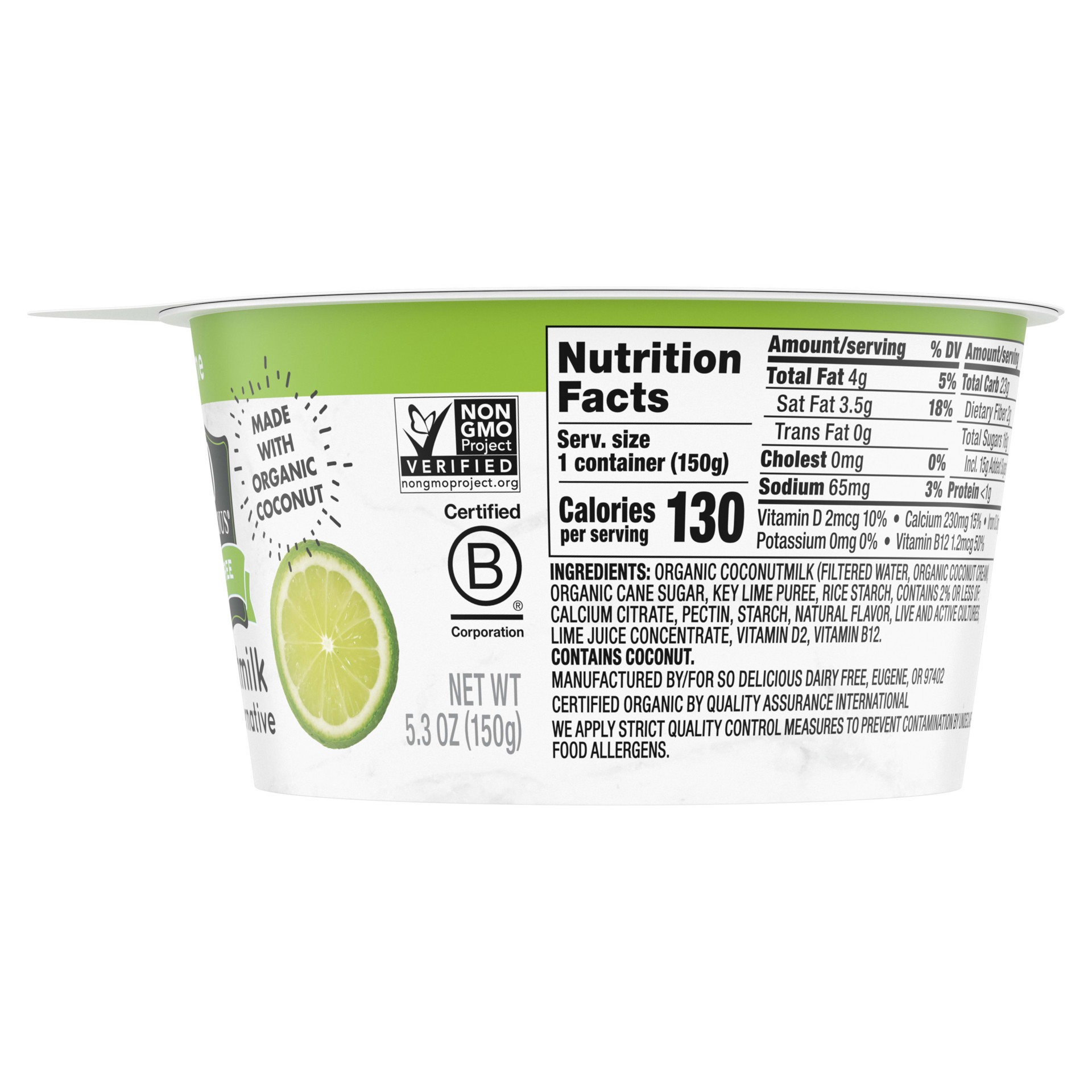 slide 2 of 5, So Delicious Dairy Free Key Lime Coconut Milk Yogurt - 5.3oz Cup, 5.3 oz