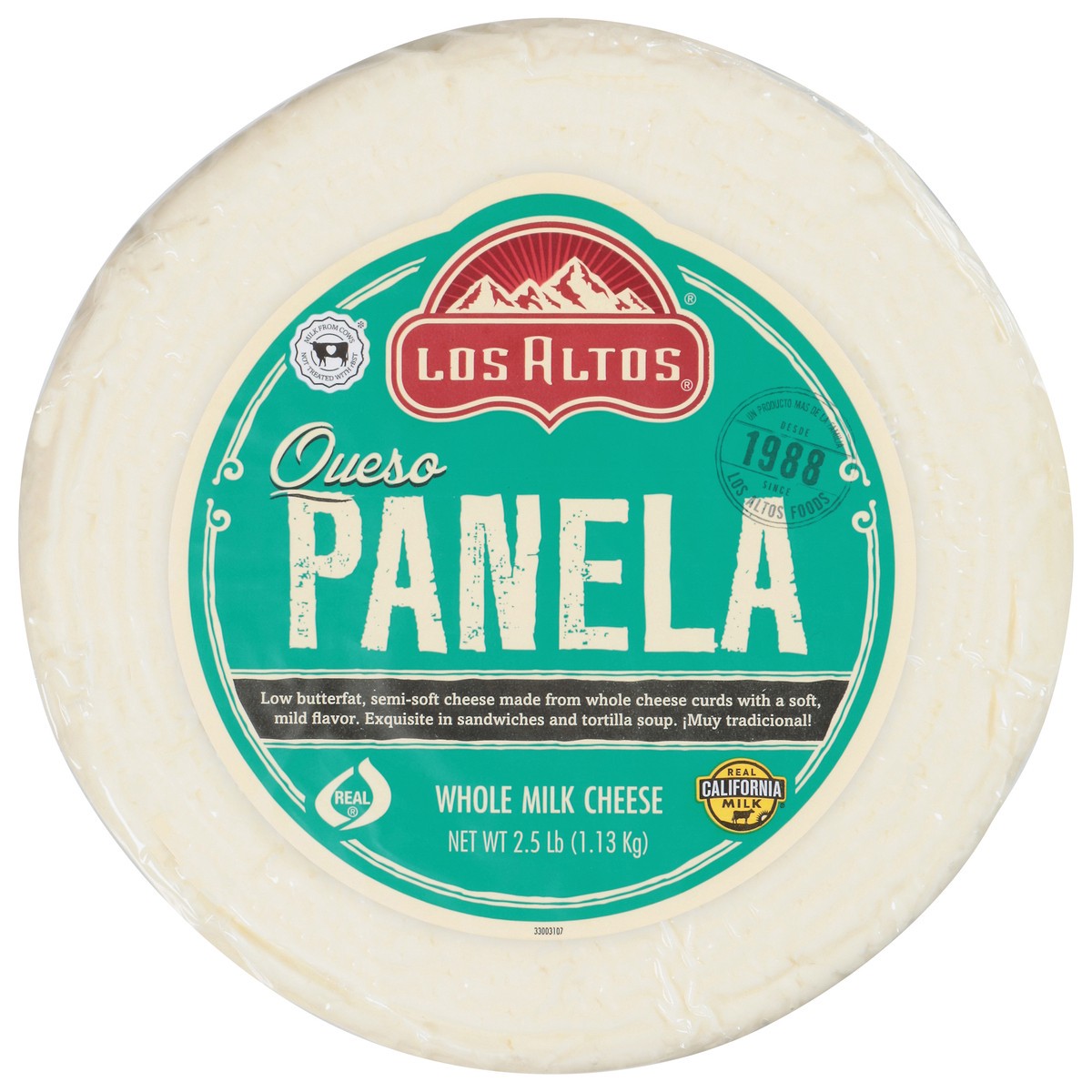 slide 4 of 4, Los Altos Panela Whole Milk Cheese, 2.5 lb
