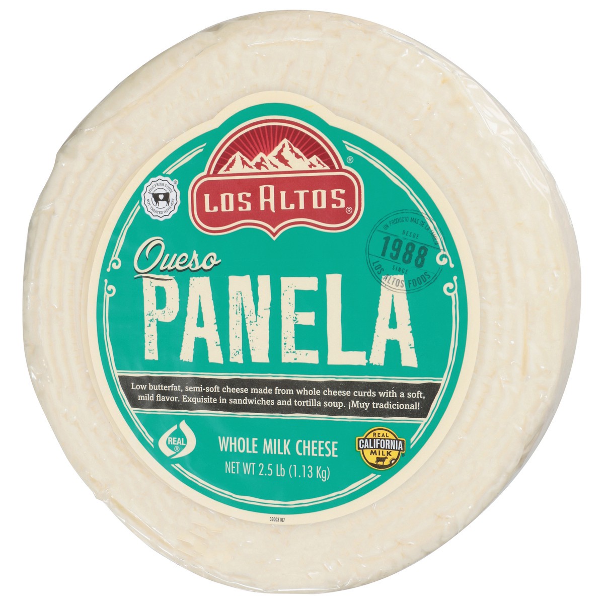 slide 3 of 4, Los Altos Panela Whole Milk Cheese, 2.5 lb