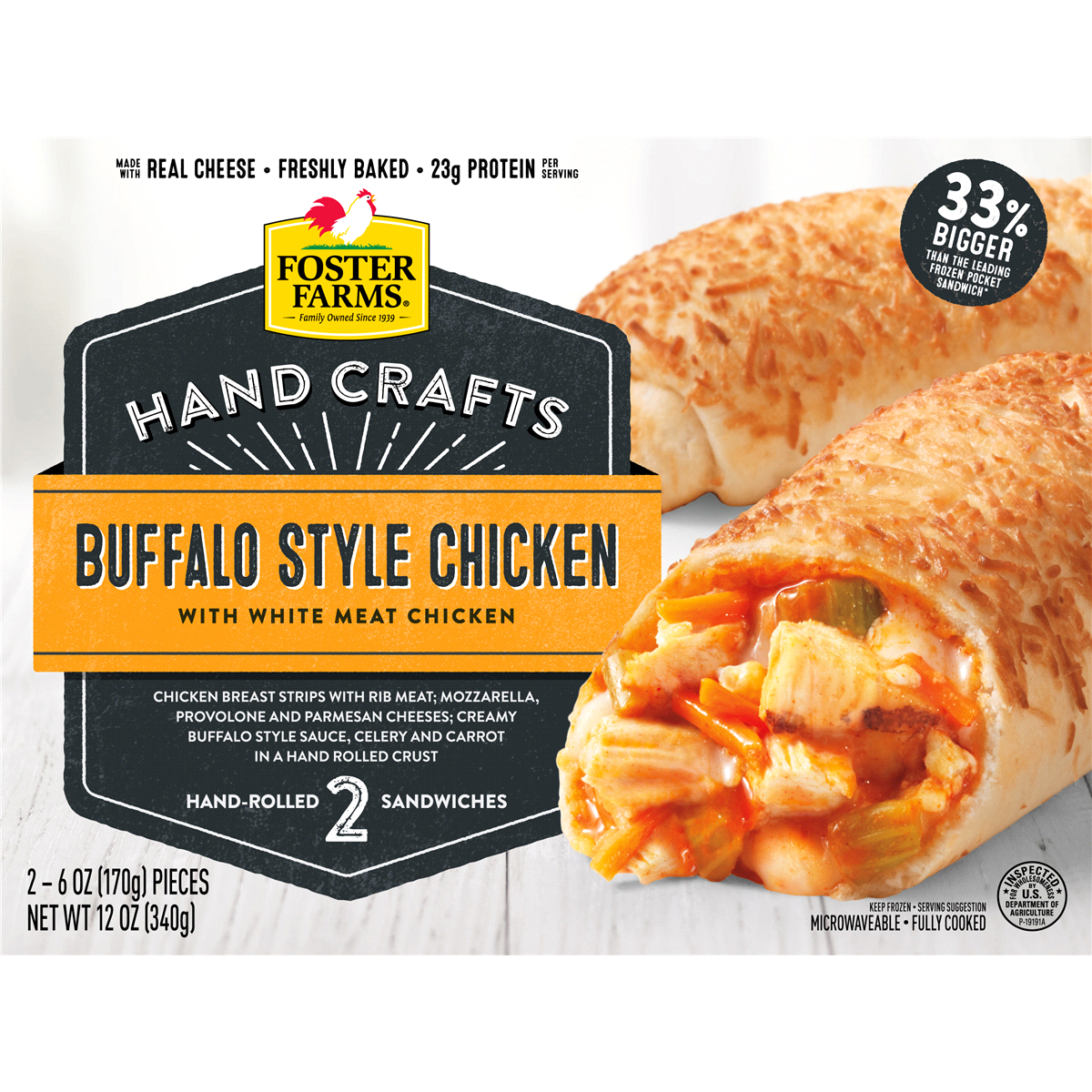 slide 1 of 1, Foster Farms Buffalo Style Chicken Hand Crafts, 12 oz
