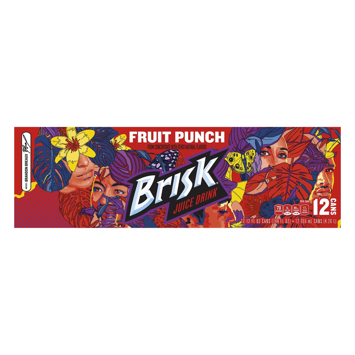 slide 2 of 8, Brisk Fruit Punch Juice Drink - 12 ct, 12 ct