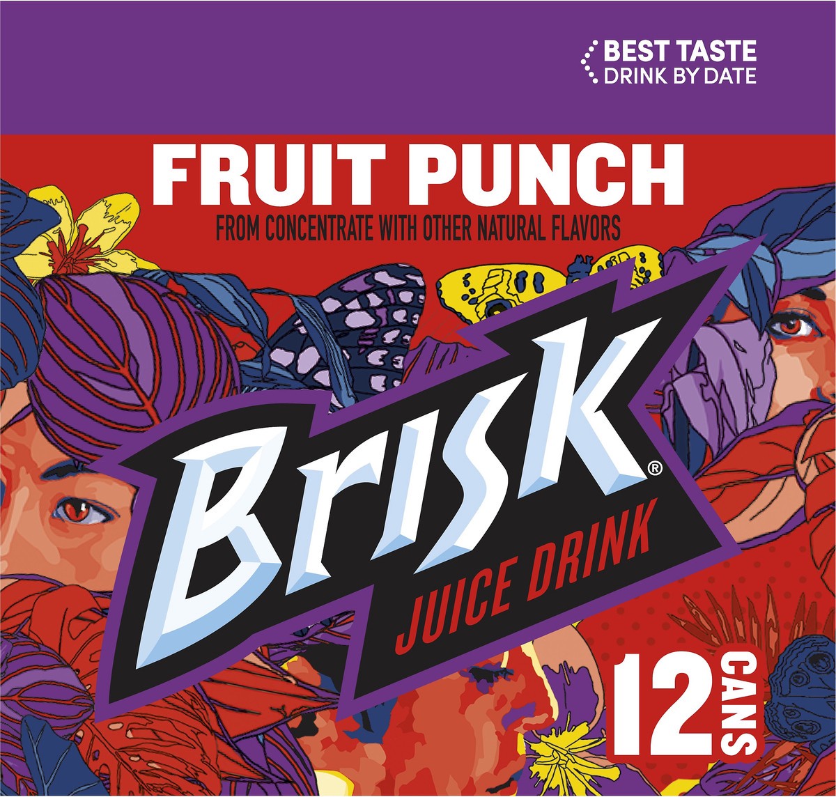 slide 5 of 8, Brisk Fruit Punch Juice Drink - 12 ct, 12 ct